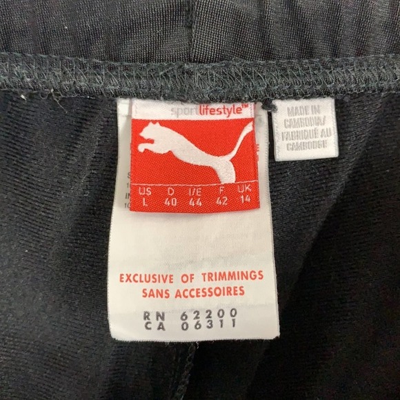 PUMA SPORT LIFESTYLE ATHLETIC SWEATPANTS SIZE L ADJUSTABLE DRAWSTRING TWO POCKET - Picture 8 of 10